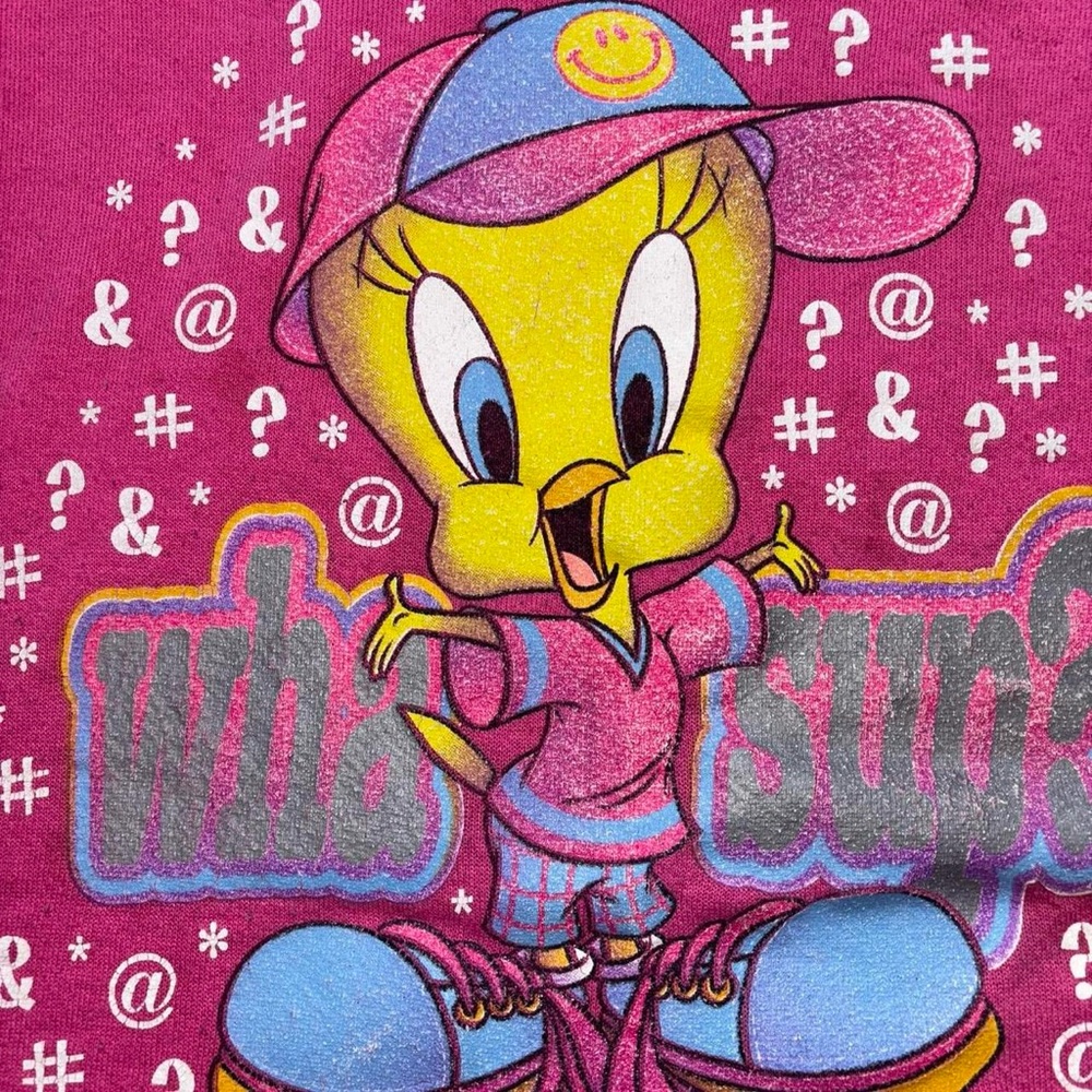 Vintage Pink Tweety Bird Crew Neck Sweater - Picture 2 of 7